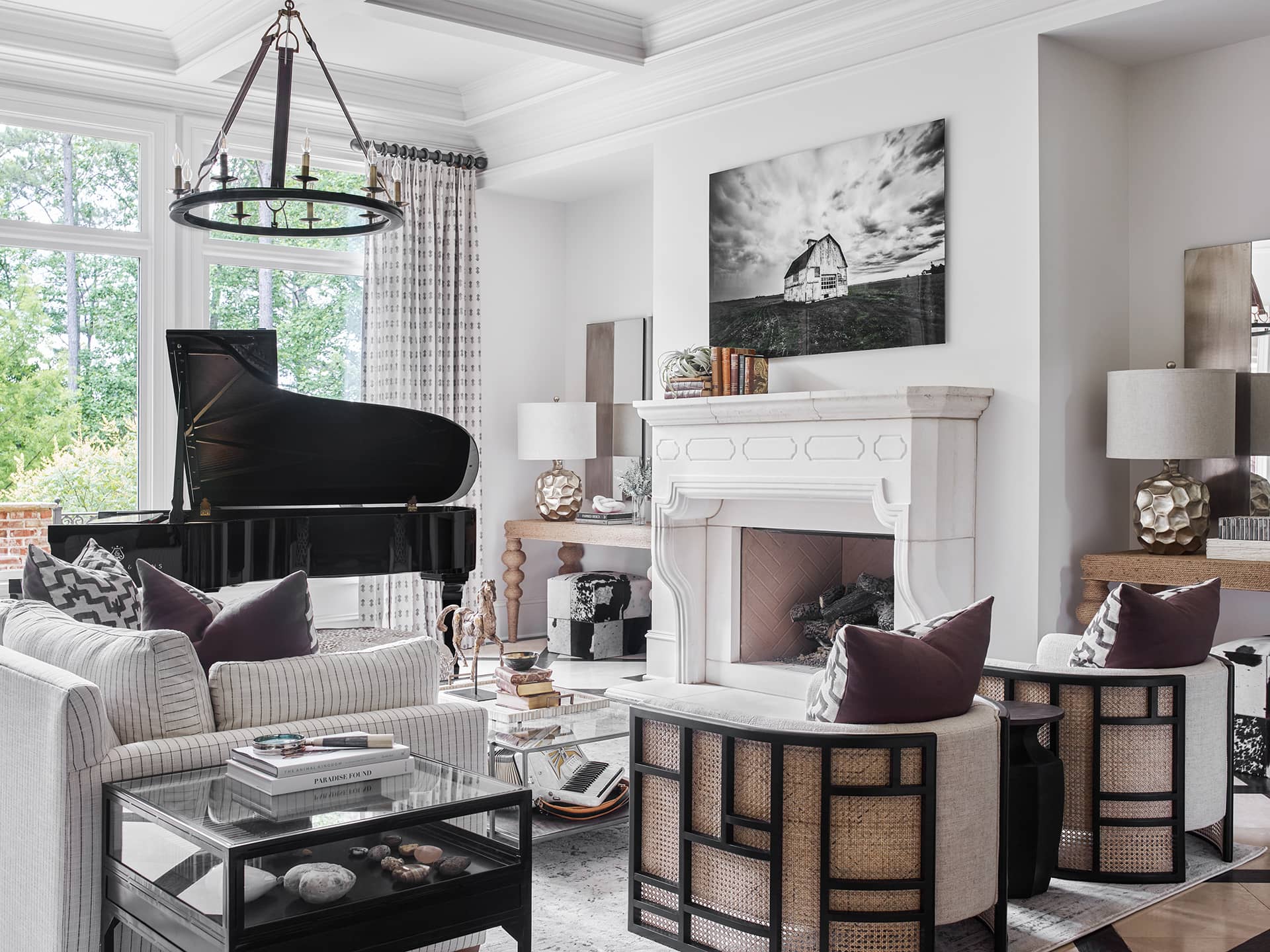 Atlanta National | Living Room | Interior Design by Hart & Lock Design | Buckhead, Atlanta
