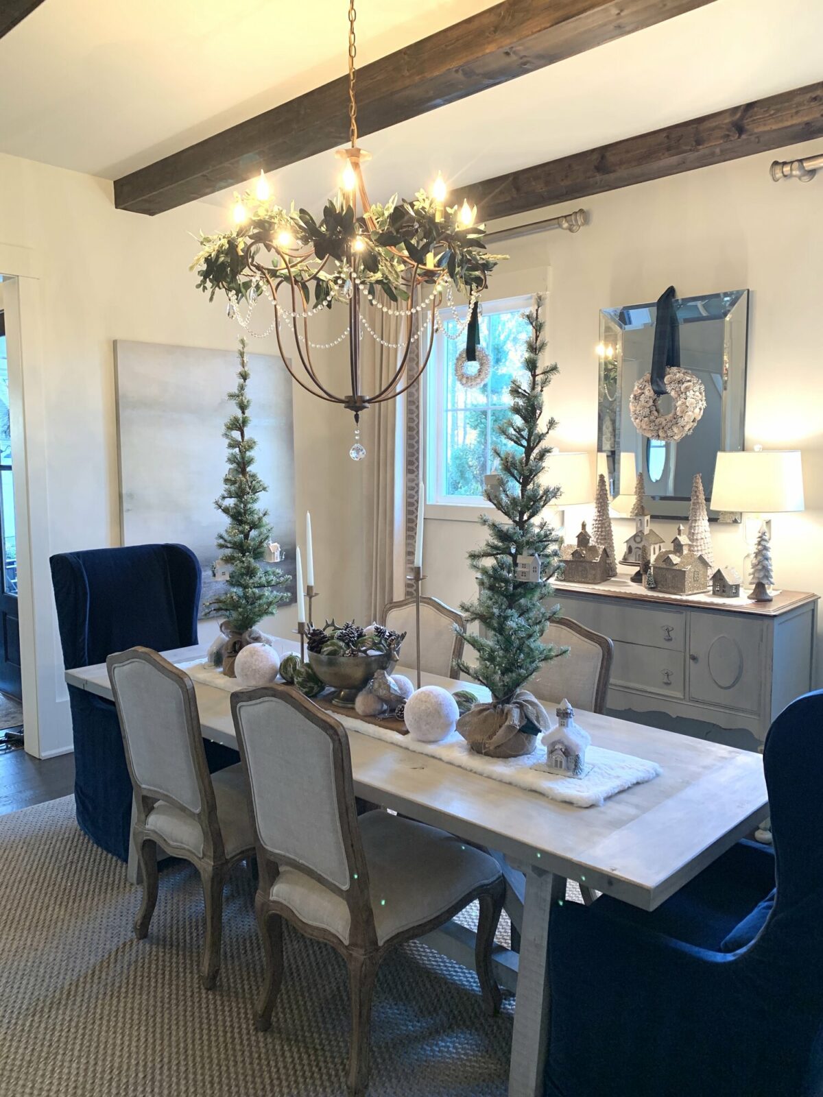 Beautiful Holiday Tablescape in Custom Dining Room | Hart & Lock Design | Interior Design in Atlanta, GA